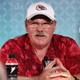 Kansas City Chiefs coach Andy Reid during a Super Bowl Week media appearance